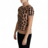 Top dolcevita in lana vergine con stampa leopardata beige - IT42-M