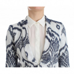 Giacca da completo blazer bianco blu - IT40 - XS