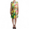Abito tubino in organza multicolor - L
