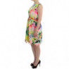 Abito tubino in organza multicolor - L