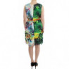Abito tubino in organza multicolor - L
