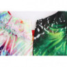 Abito tubino in organza multicolor - L