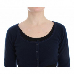 Maglione cardigan in cashmere blu - IT46 - L