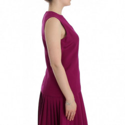 Top camicetta senza maniche in seta viola - IT42 - S