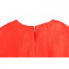 Abito tubino rosso con maniche a 3/4 in lino mini - M