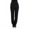 Pantaloni eleganti slim dritti a vita alta neri - IT40-S