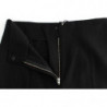Pantaloni eleganti slim dritti a vita alta neri - IT40-S