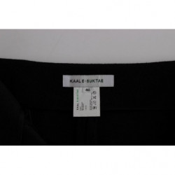 Pantaloni eleganti slim dritti a vita alta neri - IT40-S