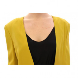 Giacca blazer in seta giallo senape - IT40-S