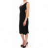 Abito da cocktail tubino a tubino in seta giallo nero - IT42-M
