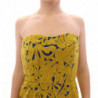 Mini abito a trapezio a bolle senza spalline giallo blu - IT42-M