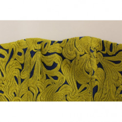 Mini abito a trapezio a bolle senza spalline giallo blu - IT40-S
