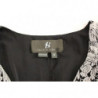 Abito da cocktail a trapezio con motivo floreale in seta nera - IT42-M