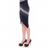 Gonna asimmetrica a righe Chevron lavorata a maglia - IT40-S