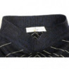 Gonna asimmetrica a righe Chevron lavorata a maglia - IT40-S