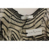 Abito asimmetrico a righe in maglia nera a catenella - S