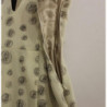 Abito tubino con scollo a V stampato bianco - IT44-L
