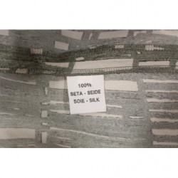 Abito a trapezio in seta grigio nero - IT38-XS