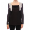 Maglione pullover a maniche lunghe grigio nero - IT40-S