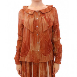 Camicia arancione a maniche...