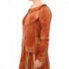 Camicia arancione a maniche lunghe con bottoni sul davanti - IT40-S