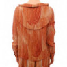 Camicia arancione a maniche lunghe con bottoni sul davanti - IT40-S
