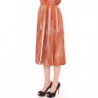 Gonna lunga marrone arancione sotto il ginocchio - IT44-L