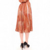 Gonna lunga marrone arancione sotto il ginocchio - IT44-L
