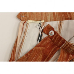 Gonna lunga marrone arancione sotto il ginocchio - IT44-L