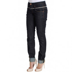 Jeans dal taglio dritto con pantaloni in cotone denim blu - W26