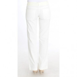 Pantaloni dritti a righe bianche - IT42-M