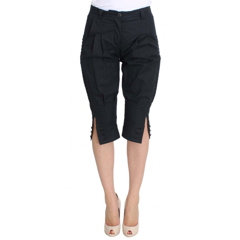 Pantaloni a 3/4 in cotone blu - IT38-XS