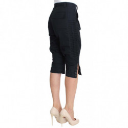 Pantaloni a 3/4 in cotone blu - IT38-XS