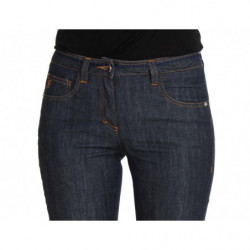 Jeans svasati con taglio a stivale in denim di cotone blu - W26