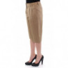 Pantaloni corti in cotone tinta unita beige - IT40-S