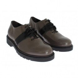 Scarpe stringate in pelle marrone grigio - EU37/US6.5