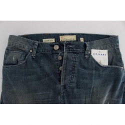 Jeans vestibilità regolare in denim di cotone lavato blu - W34