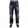 Jeans vestibilità regolare in denim di cotone lavato blu - W34