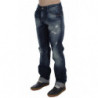 Jeans vestibilità regolare in denim di cotone lavato blu - W34