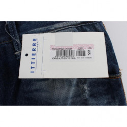 Jeans vestibilità regolare in denim di cotone lavato blu - W34