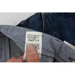 Jeans larghi larghi in cotone lavato blu - W34
