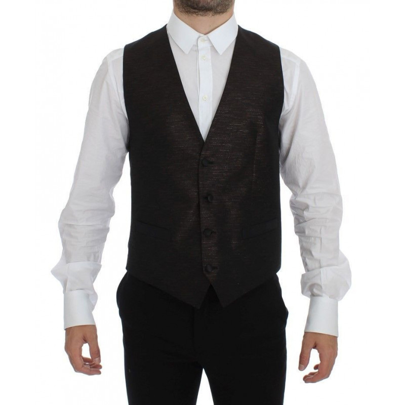 Gilet gilet in lana nera con logo - IT48 - M