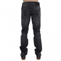 Jeans slim fit regolari in cotone grigio - W34