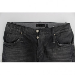 Jeans slim fit regolari in cotone grigio - W34