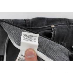 Jeans slim fit regolari in cotone grigio - W34