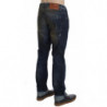 Jeans dalla vestibilità dritta regolare in cotone lavato blu - W34