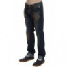 Jeans dalla vestibilità dritta regolare in cotone lavato blu - W34