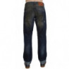Jeans dalla vestibilità dritta regolare in cotone lavato blu - W34