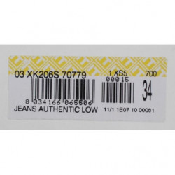 Jeans dalla vestibilità dritta regolare in cotone lavato blu - W34