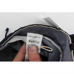 Jeans dritti dalla vestibilità regolare in cotone blu - W34